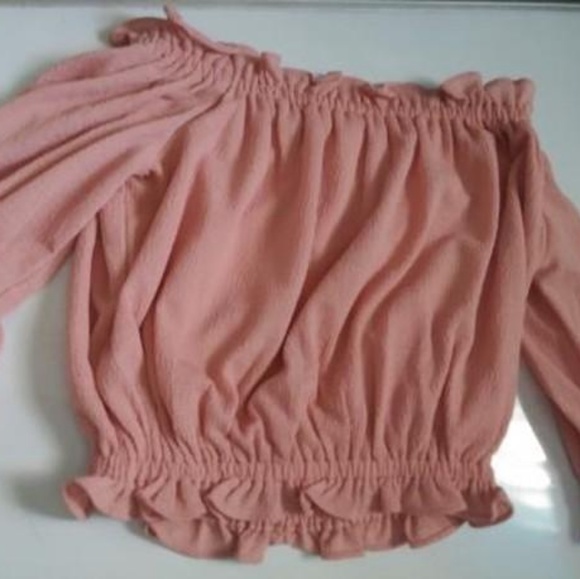 Express Off The Shoulder Ruffle Top - Picture 1 of 5